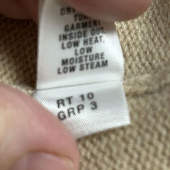 St. John Cashmere Cocoon Cardigan Womens Sz M Beige Quiet Luxury Oversized Cozy - Picture 10 of 11